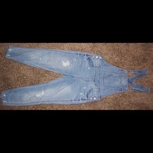 Almost Famous Ripped Overalls